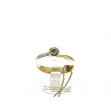 Salvini anello solitario oro giallo e bianco e diamante ct.0,18 ref. n57377